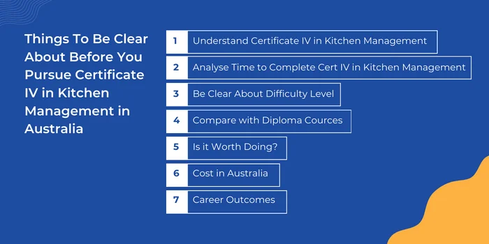Things To Be Clear About Before You Pursue Certificate IV in Kitchen Management in Australia